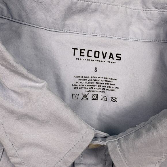 Tecovas Shirt Mens Small Blue Western Pearl Snap Button Down Long Sleeve Cowboy - Picture 6 of 15